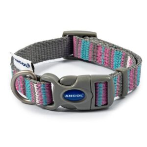 ANCOL PINK CANDY STRIPE COLLAR