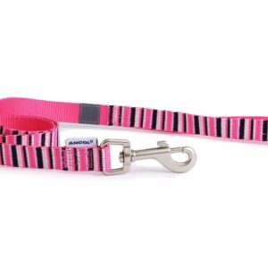 ANCOL HOT PINK CANDY STRIPE LEAD