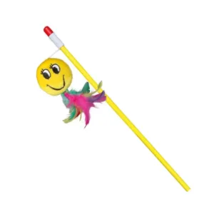 SMILEY CAT PLAYING ROD